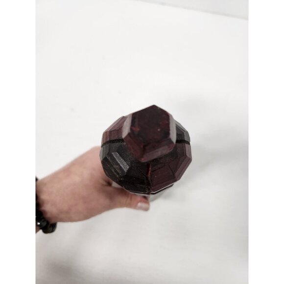 Vintage Hand Carved Solid Wood Tiki Head Statue Totem Pole Jamaican Folk Art - Picture 4 of 10